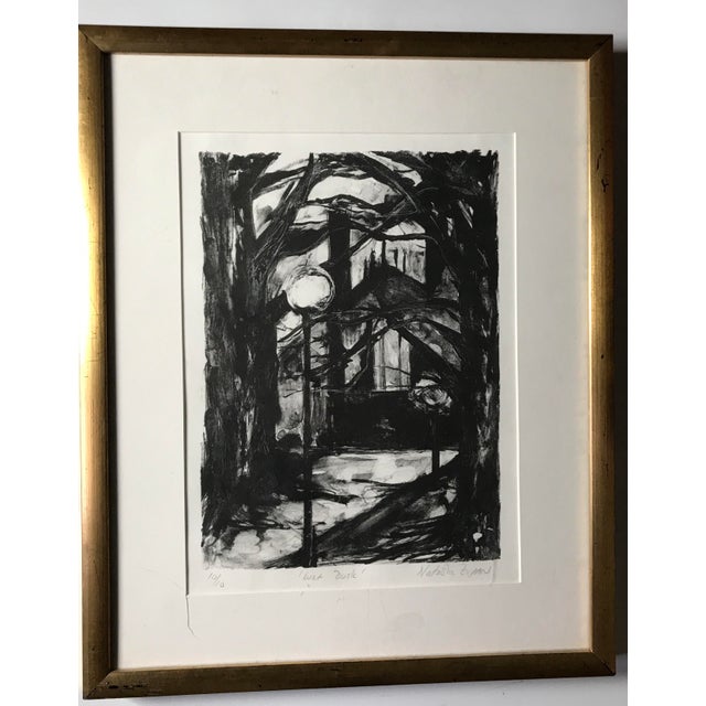 Striking limited-edition work on paper by contemporary artist Natasha Zupan, titled “Wet Dusk.” Rendered in expressive...