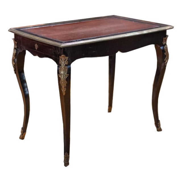 Late 20th Century French Ebonized Writing Table For Sale