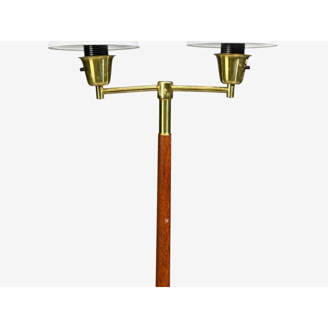 1960s Swedish Modern, Floor Lamp, Teak, Brass, Sweden, 1960s For Sale - Image 5 of 10