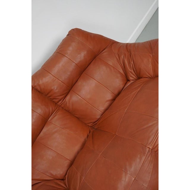 Vintage Leather 2-Seater Beanbag / Sofa in style of De Sede For Sale - Image 4 of 16