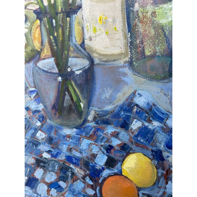 Expressionist Still Life Daffodils Original Oil Painting Hartman For Sale - Image 9 of 11