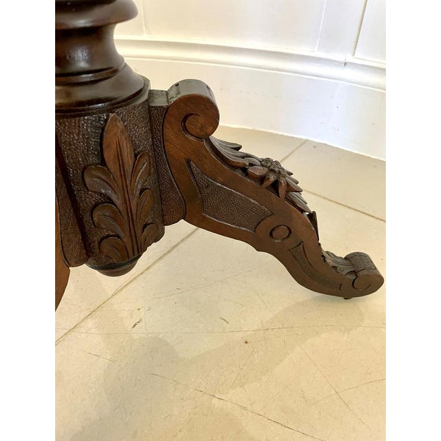Antique Victoria Swiss Walnut Swiss Black Forest Table, 1860s For Sale - Image 10 of 18