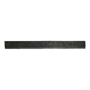 Late 19th Century Long Wood Wall Decorative Panel Carved With Auspicious Symbols