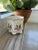 Take a look at this lovely, little, lily-of-the-valley cachepot. A fabulous hand-painted, six-sided, footed, piece by Jay...
