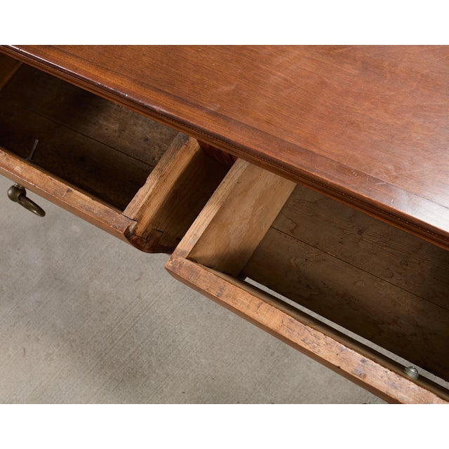 Wood Repurposed 19th C. French Butcher Block Work Table Kitchen Island 8 Ft For Sale - Image 7 of 18