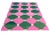 Handmade Cotton Area Rug Pink, Cream and Green Tile Patterned Dhurrie - 8'x10' For Sale - Image 9 of 10