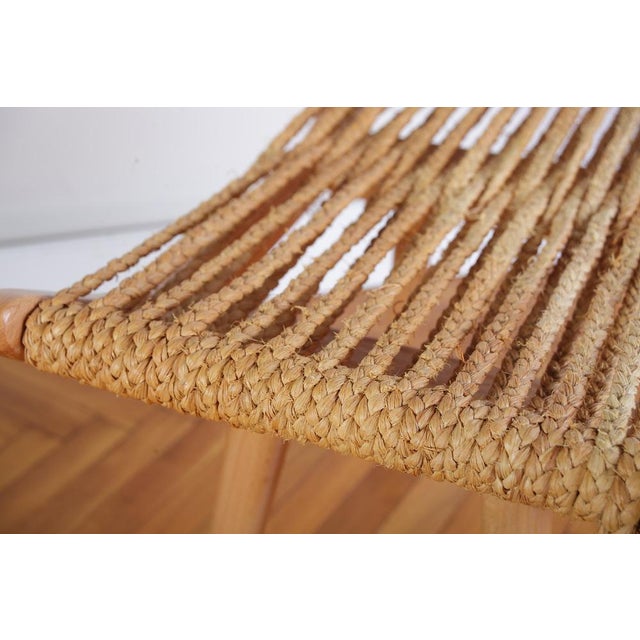 Mid-Century Raffia Stool from Uluv, 1960s For Sale - Image 10 of 15