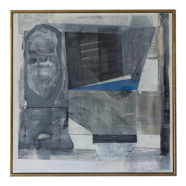 2018 “Revolution” Large Black, White and Gray Acrylic on Canvas by Sandy Walker For Sale