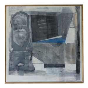 2018 “Revolution” Large Black, White and Gray Acrylic on Canvas by Sandy Walker