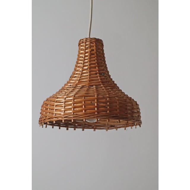 Mid-Century Modern Pendant Lights in Rattan, Germany, 1960s, Set of 3 For Sale - Image 12 of 18