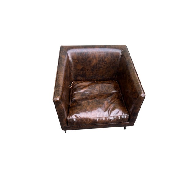 Mid-Century Modern Mid 20th Century Milo Baughman Thayer Coggin Chrome T Back Cube Chair For Sale - Image 3 of 18