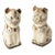 19th Century Chinese Pair of Cizhou Type Cat Form Joss Stick Incense Holders For Sale