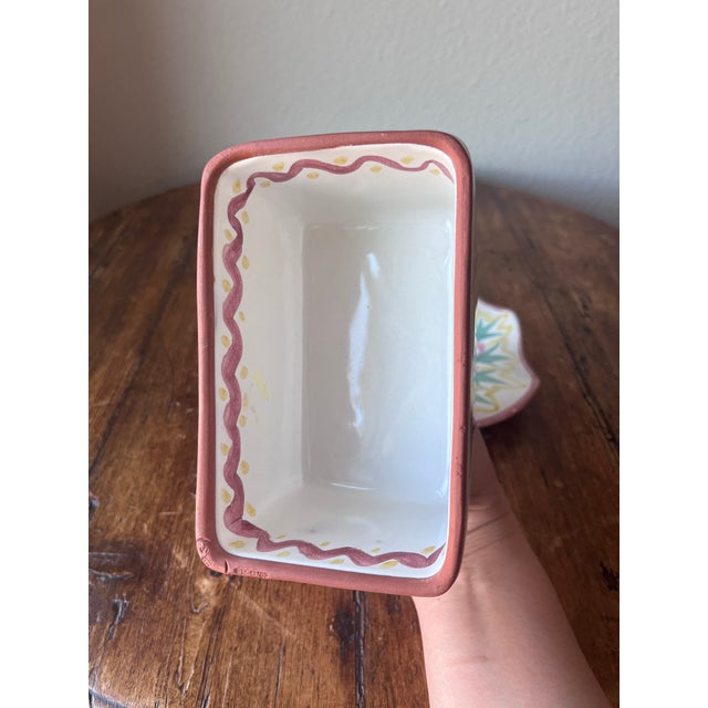 Vintage 1990 Mackenzie Childs Victoria and Richard Butter Dish For Sale - Image 11 of 11