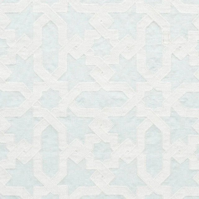 This sumptuous embroidery was inspired by Moorish tiles. Subtle variations are part of its inherent beauty. Also available...