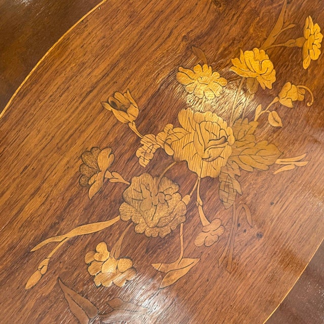 French Side Table with Marquetry, 1920s For Sale - Image 11 of 12