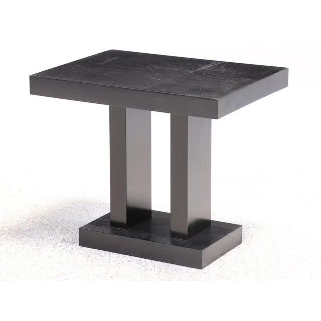 2000 - 2009 Vintage Ebonized Wood Side Table For Sale - Image 5 of 7