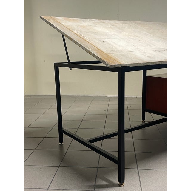Mid-Century Modern Desk with Tilting Top, 1960s For Sale - Image 3 of 18