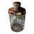 1920-30 Hoosier Pressed Glass Cannister and Chrome Lid With Knob For Sale