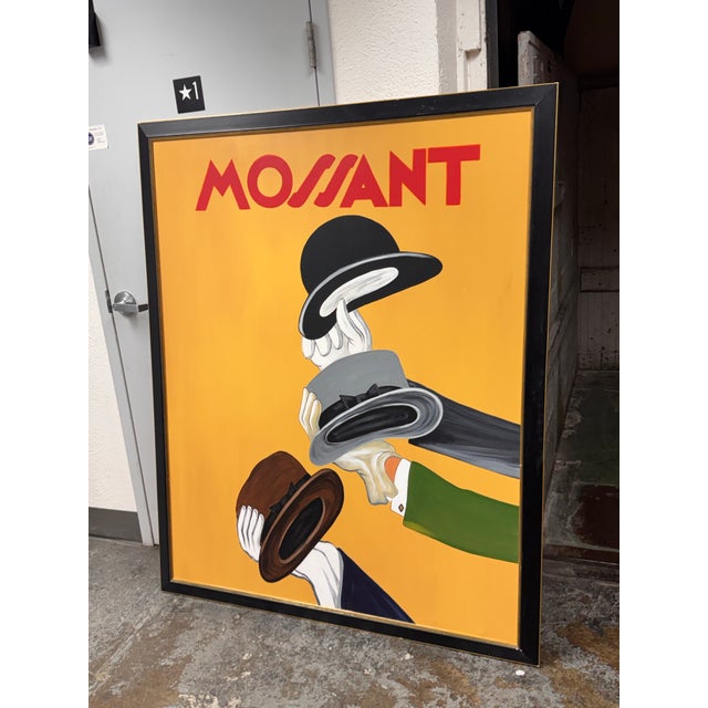 French In the Style of Leonetto Cappiello "Mossant" French Poster Painting For Sale - Image 3 of 12