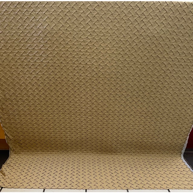 Vintage Silk Custom Basket Weave Fabric in Sage Green Color 4+ Yards