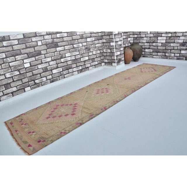 Textile Kurdish Handmade Vintage Runner Rug For Sale - Image 7 of 10