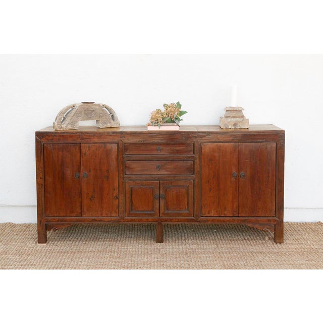 Antique Walnut Asian Scholar's Sideboard For Sale - Image 11 of 11