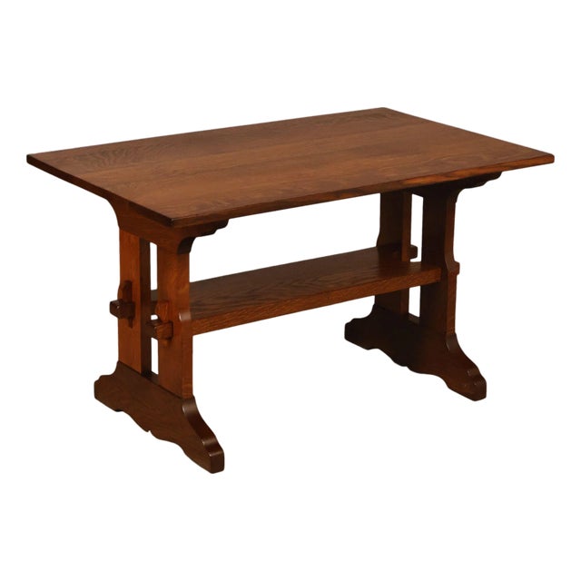 Gustav Stickley Antique Mission Oak Library Table For Sale
