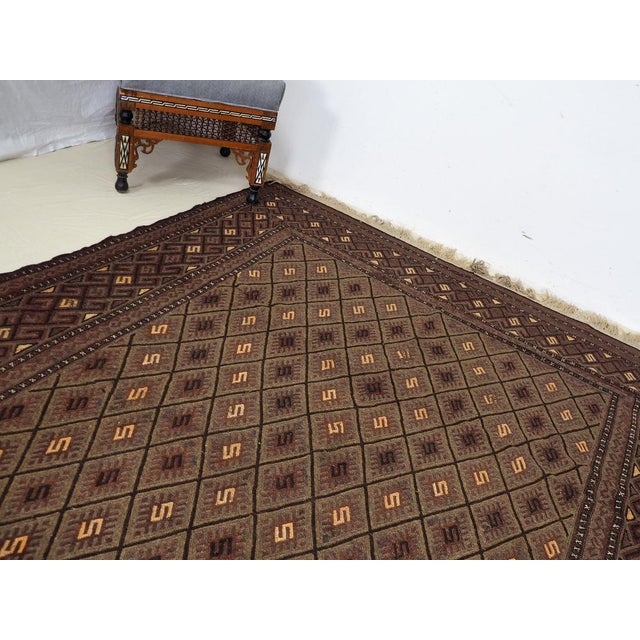 Textile Vintage Afghan Kilim Rug, 1940s For Sale - Image 7 of 15
