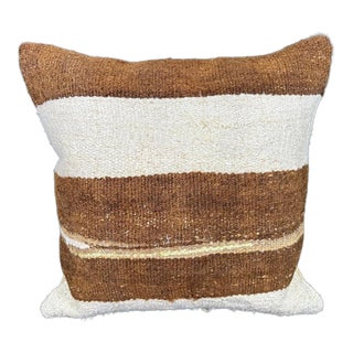 Turkish Hemp Pillow Cushion Natural Beige Brown Cushion Cover 20x20 For Sale