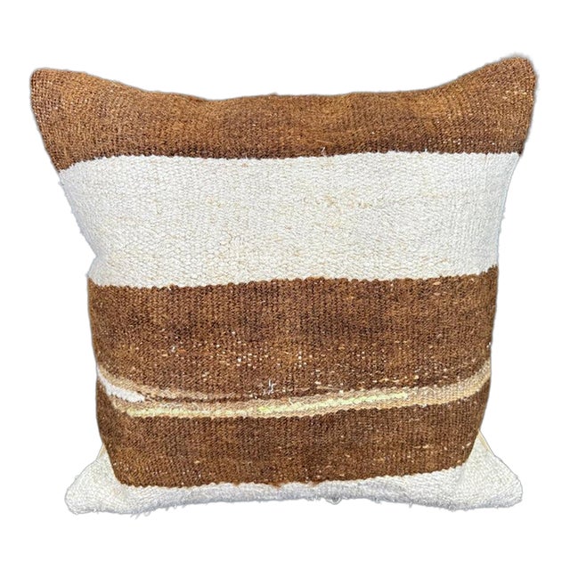 Turkish Hemp Pillow Cushion Natural Beige Brown Cushion Cover 20x20 For Sale