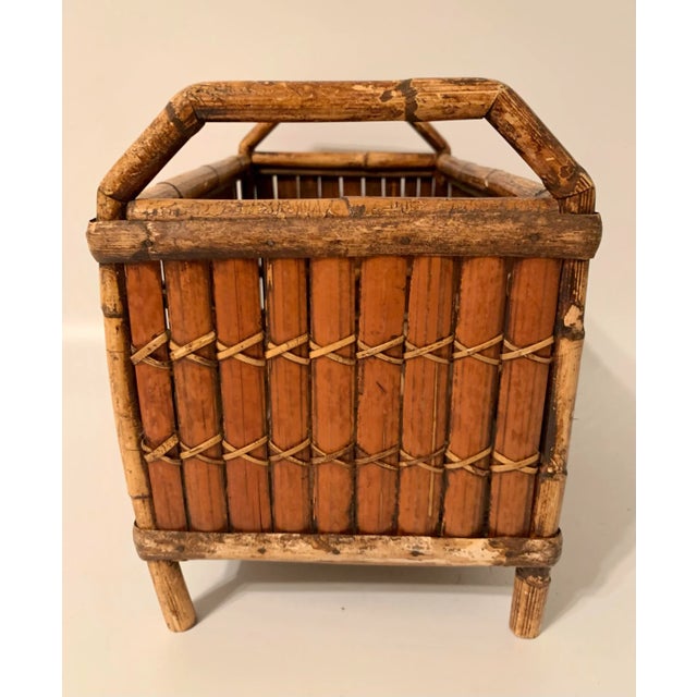 Vintage Boho Chic Bamboo Planter For Sale In Tulsa - Image 6 of 11