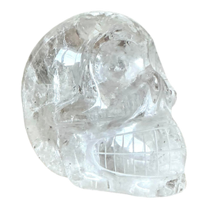 Vintage Boho Carved Rock Crystal Skull