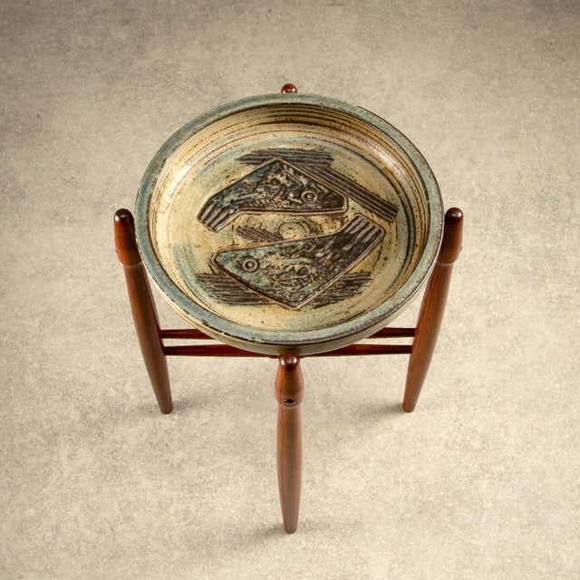 Teak and Ceramic Side Table by Poul Hundevad and Jørgen Mogensen, Denmark, 1960s For Sale - Image 17 of 17