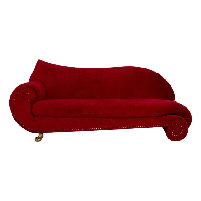 Gaudi 3-Seater Sofa in Red Velvet from Bretz For Sale