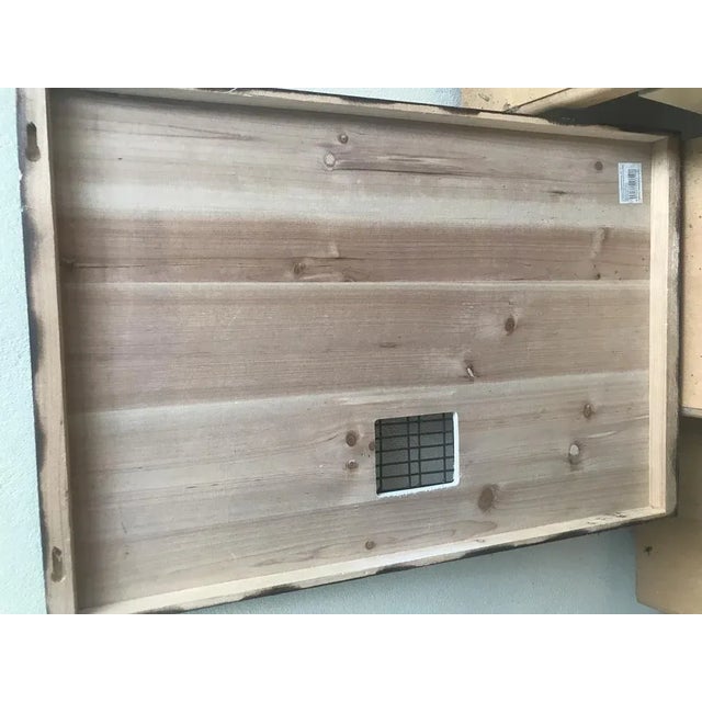 Wall Art with Metal Balconies and Bars on Walnut Board For Sale - Image 5 of 13