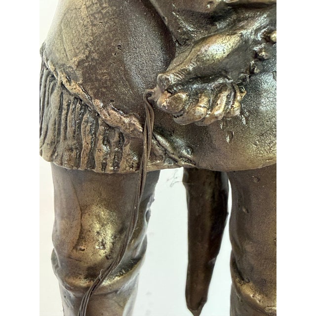 Metal After Bruno Zach “The Riding Crop” Art Deco Patinated Bronze Sculpture on Marble For Sale - Image 7 of 12