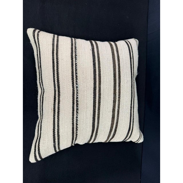 Contemporary Turkish Hemp Pillow Cushion Natural Beige Brown Pillow Cushion Cover 20"x20" For Sale - Image 3 of 4
