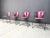 Metal Vintage Pink Linda Dining Chairs from Arrben, 1980s, Set of 4 For Sale - Image 7 of 13