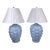 Vintage Hollywood Regency Blue Scallop Shell Lamps |- Coastal Neoclassical - a Pair For Sale