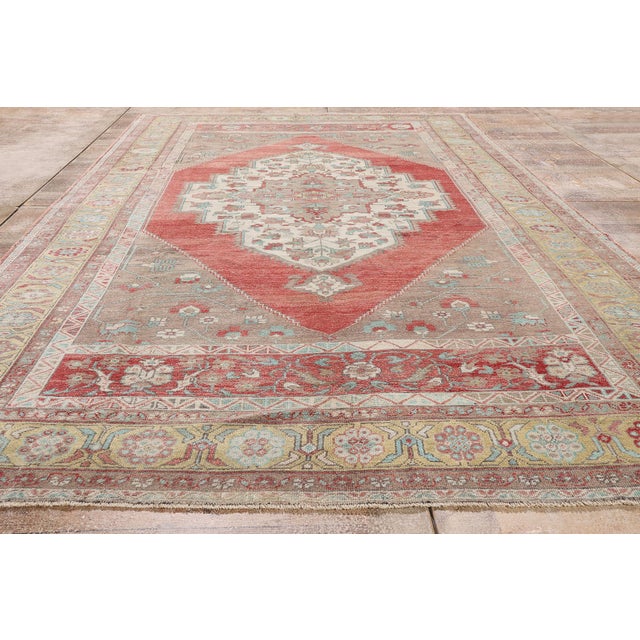 Vintage Turkish Oushak Rug, 06'07 X 11'07 For Sale - Image 9 of 10