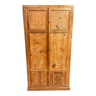 Henredon Hand Carved Armoire - Vintage Circa 1980 For Sale