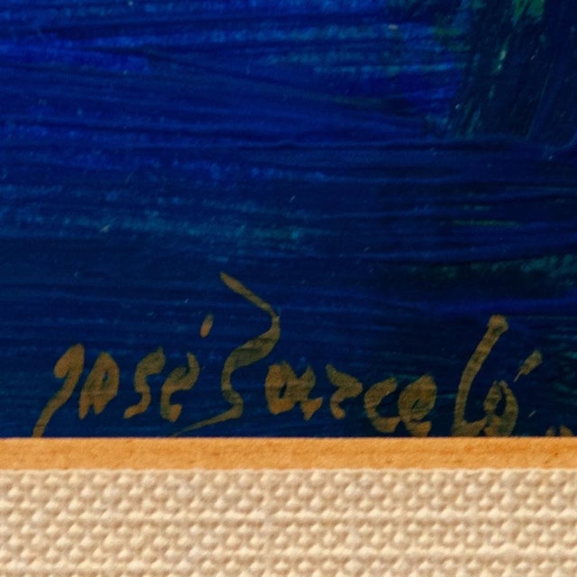 Plastic José Barceló Albaladejo, Abstract Composition, Acrylic Painting For Sale - Image 7 of 9