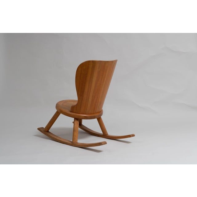 Swedish Hand-Made Pine Rocking Chair in the Style of Axel Einar Hjort For Sale - Image 4 of 8