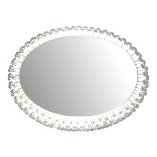 Vintage Round Illuminated Mirror by Emil Stejnar, 1960s For Sale