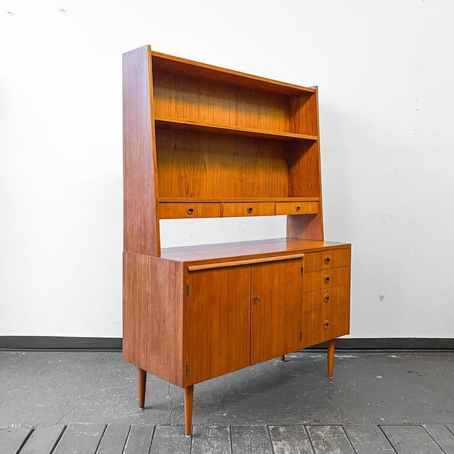 Swedish Teak Secretaire Cupboard, 1960s For Sale - Image 4 of 18