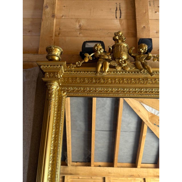 Victorian Giltwood Mirror and Marble Topped Console, 19th Century, Set of 2, in Flawless conditions. Designed before 1890