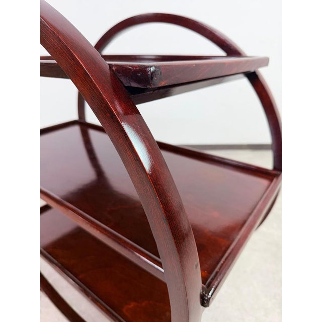 Art Deco No.1157 Serving Trolley attributed to Thonet Debrecen, 1930s For Sale - Image 6 of 10