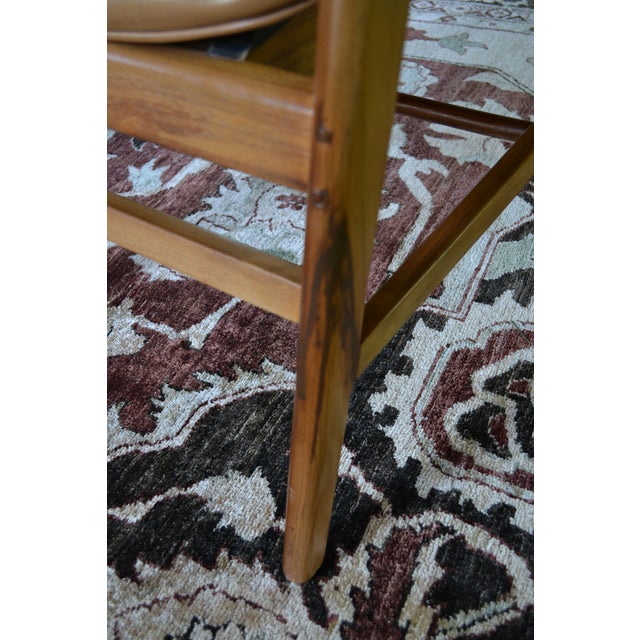 Jens Risom Style Walnut Arm Chairs - Set 4 For Sale - Image 11 of 15