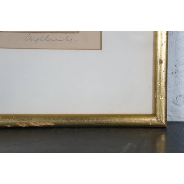 Black Antique Clough Bromley Signed Old Manor Estate House Etching 16" For Sale - Image 8 of 11