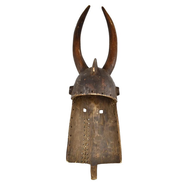 Early 20th Century Early 20th Century Yaure Baule Portrait Mblo Mask Côte d'Ivoire For Sale - Image 5 of 6